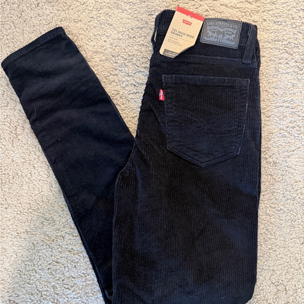 Levi's Black Corduroy Slim Jeans